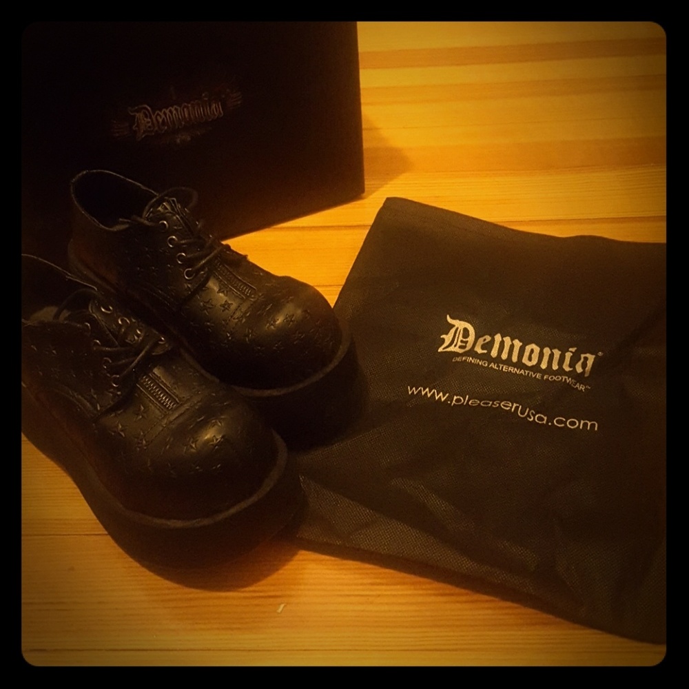 Demonia black platform shoes